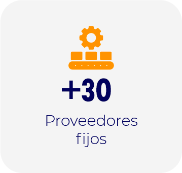 Más de 30 proveedores fijos